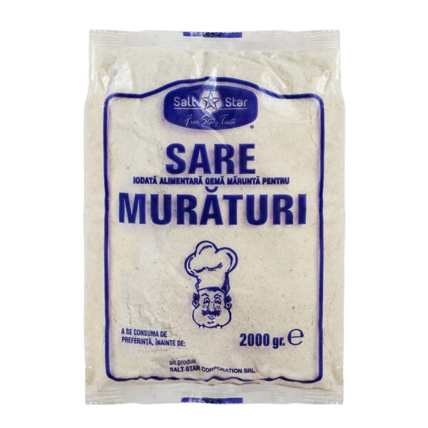 Sare măruntă pungă 2kg (pentru murături)